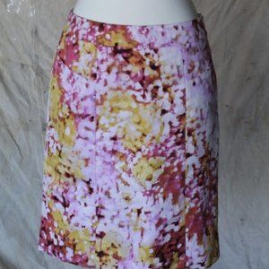 Ann Taylor Loft floral pencil skirt sz 0